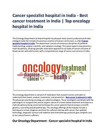 Cancer Specialist Hospital in india