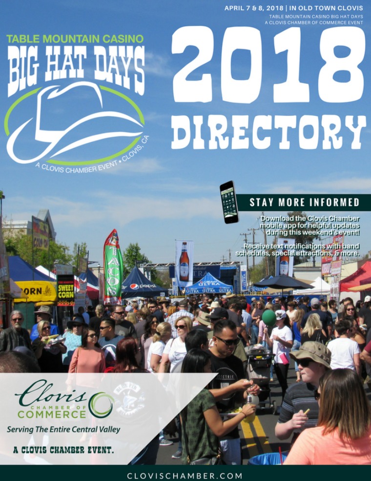 Special Events Directories 2018 BIG Hat Days Directory