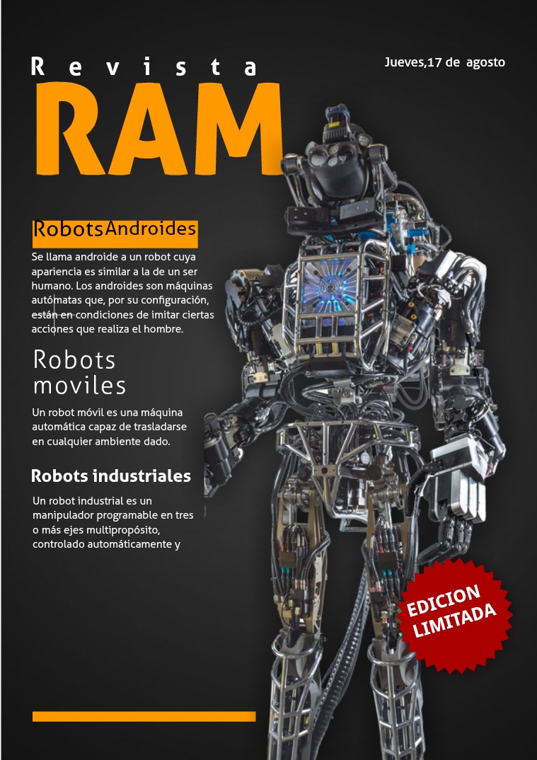 Mi primera revista Tipos de robots