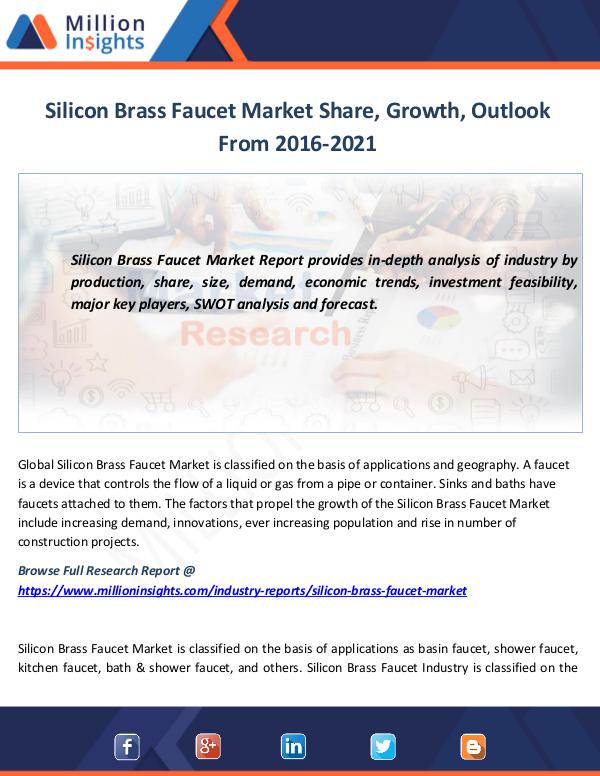 Silicon Brass Faucet Market