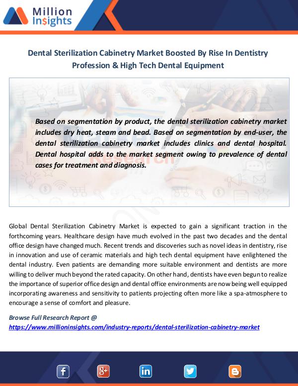 Market News Today Dental Sterilization Cabinetry Market