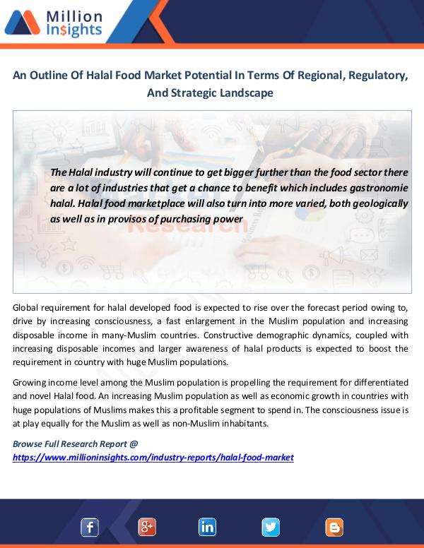 An Outline Of Halal Food Market