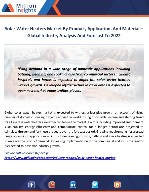 Market News Today Solar Water Heaters Market