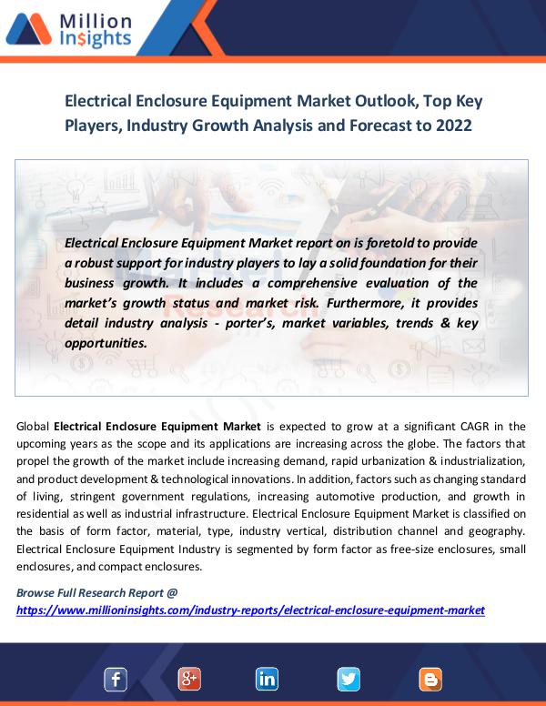 Market News Today Electrical Enclosure Equipment Market