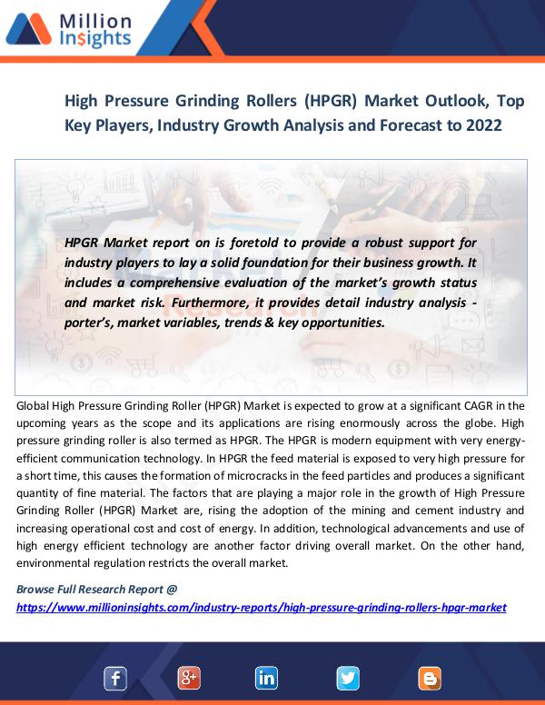 High Pressure Grinding Rollers (HPGR) Market