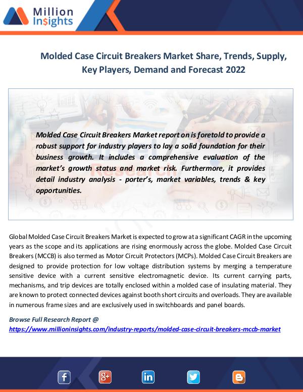 Market News Today Molded Case Circuit Breakers Market