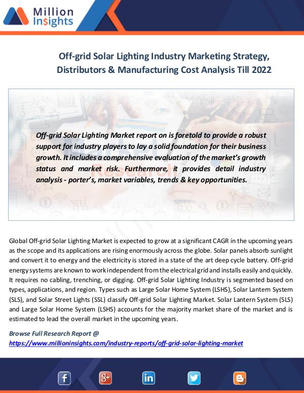 Market News Today Off-grid Solar Lighting Industry