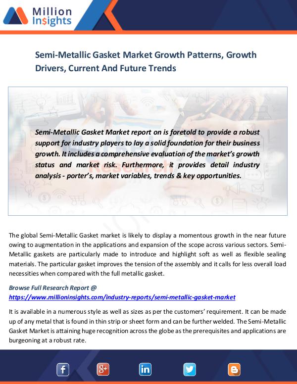 Market News Today Semi-Metallic Gasket Market