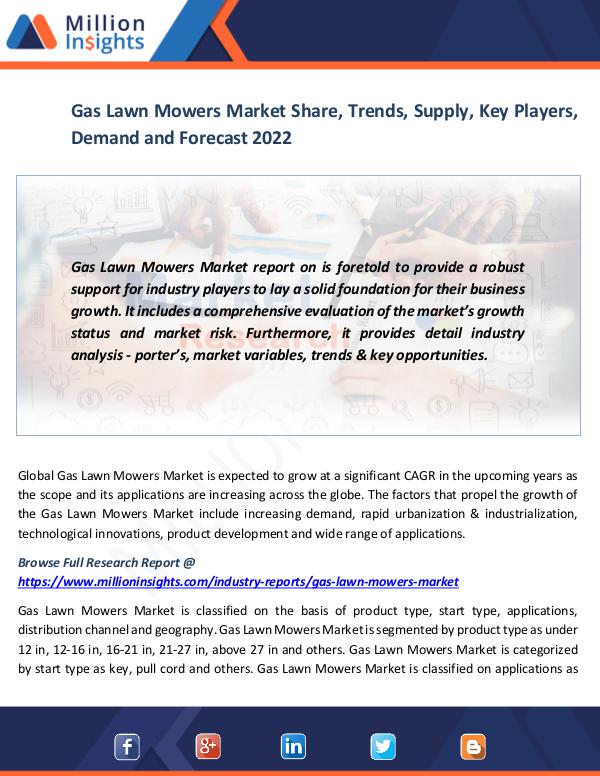 Gas Lawn Mowers Market