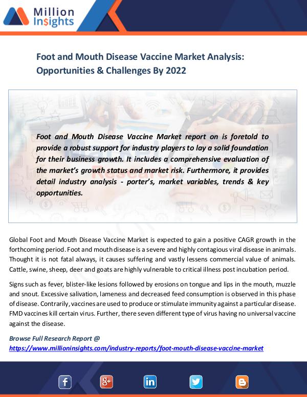 Market News Today Foot and Mouth Disease Vaccine Market