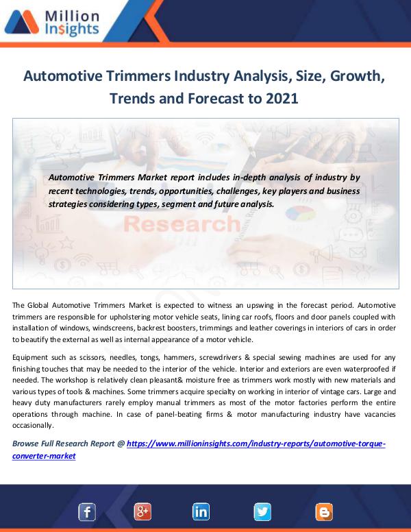 News on market Automotive Trimmers Market