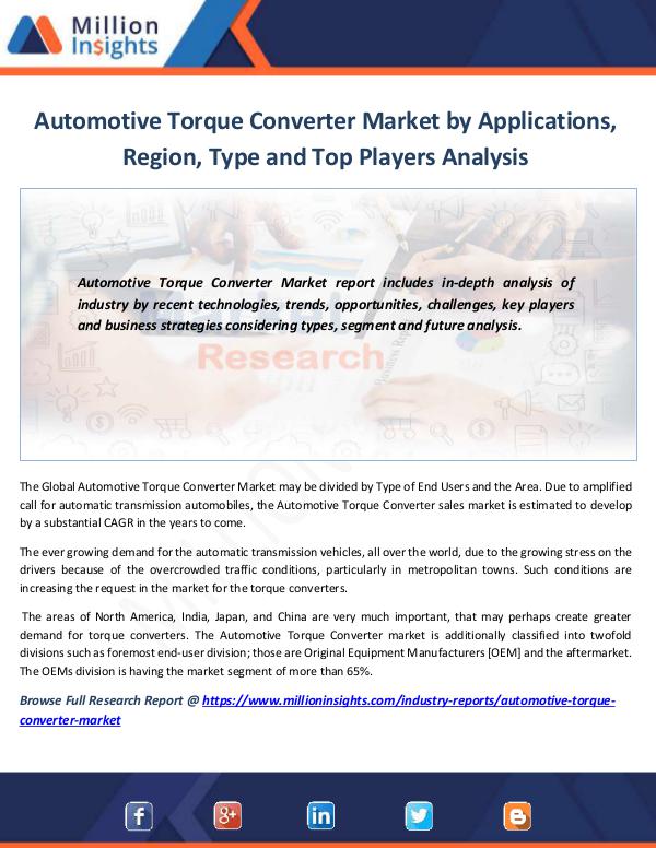 News on market Automotive Torque Converter Market