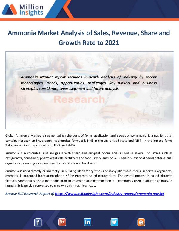 News on market Ammonia Market