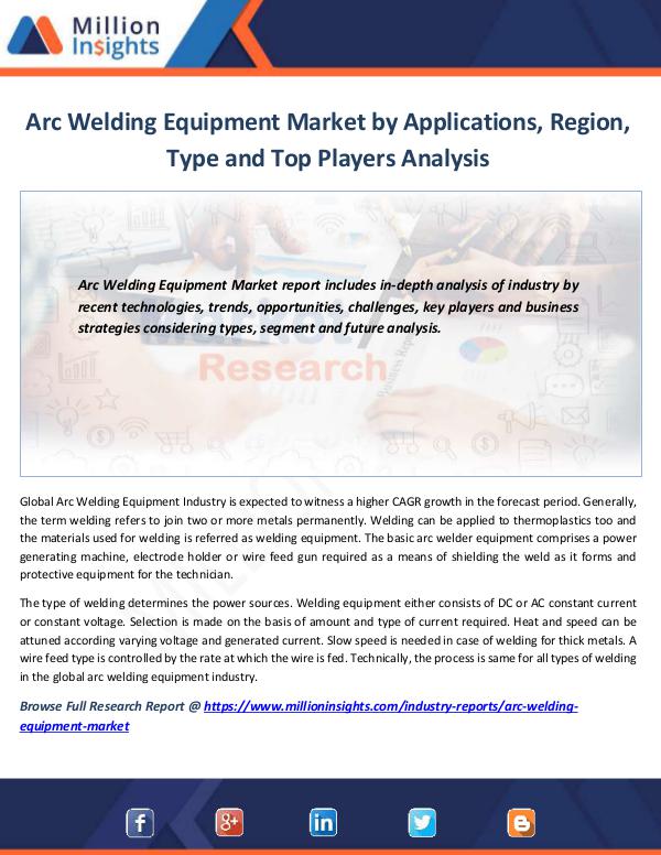 News on market Arc Welding Equipment Market