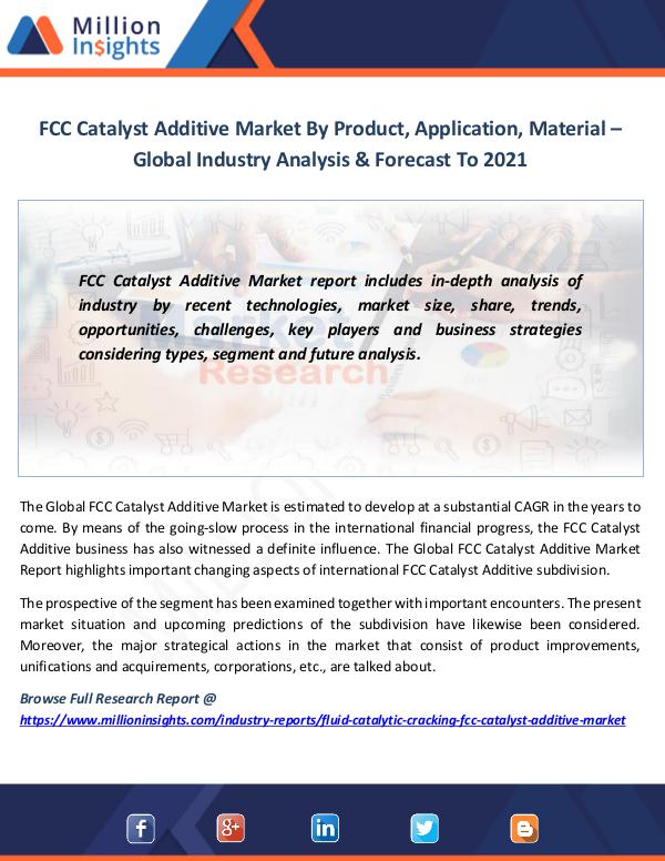 News on market FCC Catalyst Additive Market By Product, Applicati