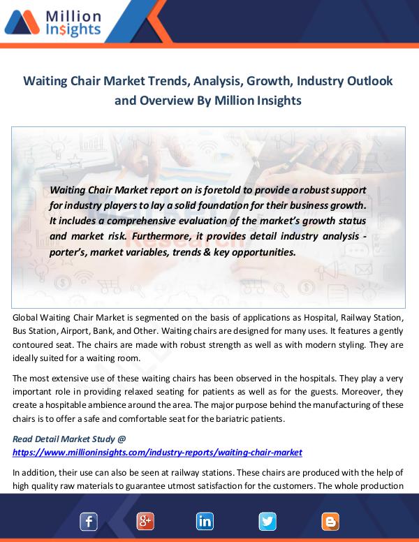 News on market Waiting Chair Market