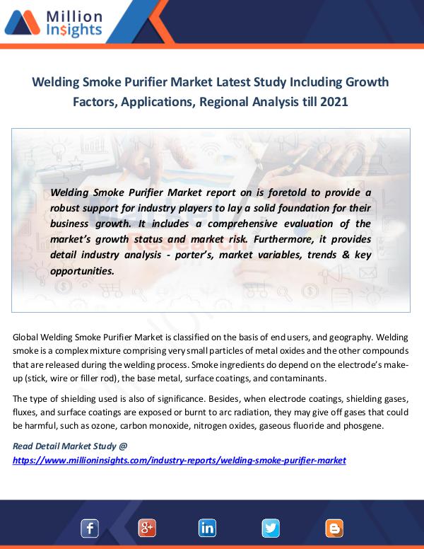 News on market Welding Smoke Purifier Market