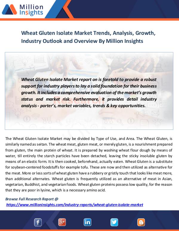 News on market Wheat Gluten Isolate Market