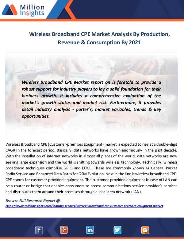 News on market Wireless Broadband CPE Market