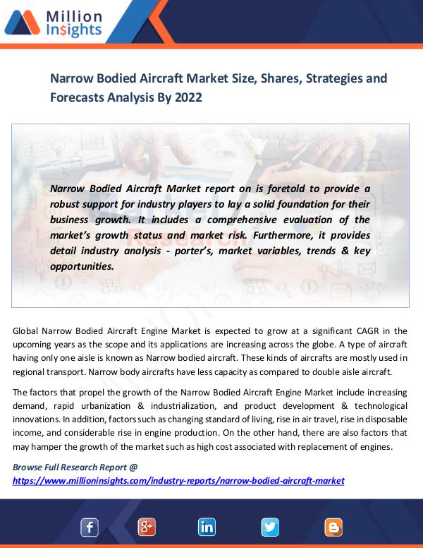News on market Narrow Bodied Aircraft Market