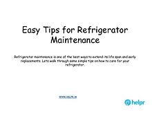 Easy Tips for Refrigerator Maintenance