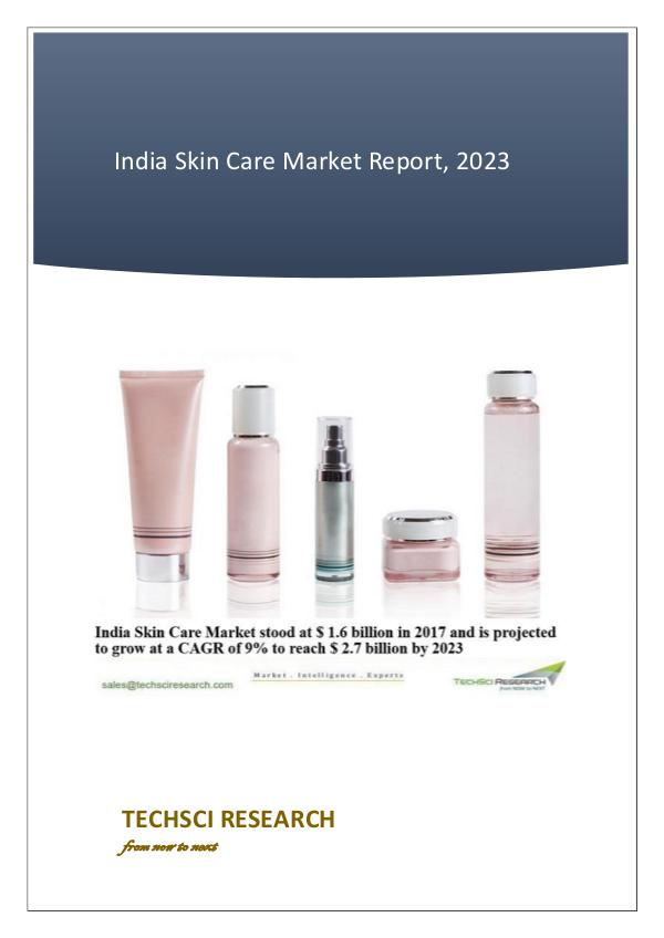 India Skin Care Market forecast 2023