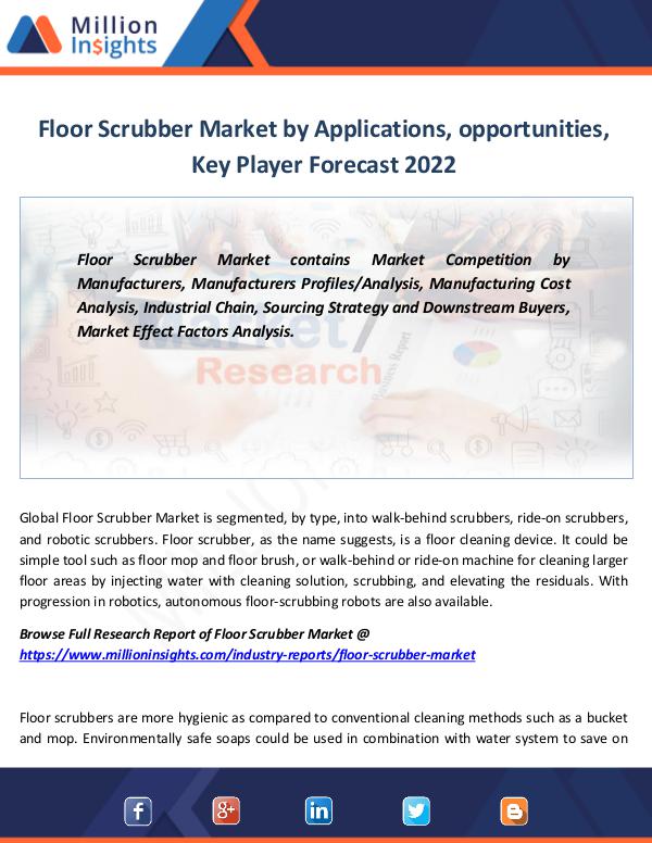 Floor Scrubber Market Forecast report