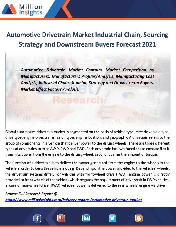 Market Revenue Automotive Drivetrain Market Industrial Chain