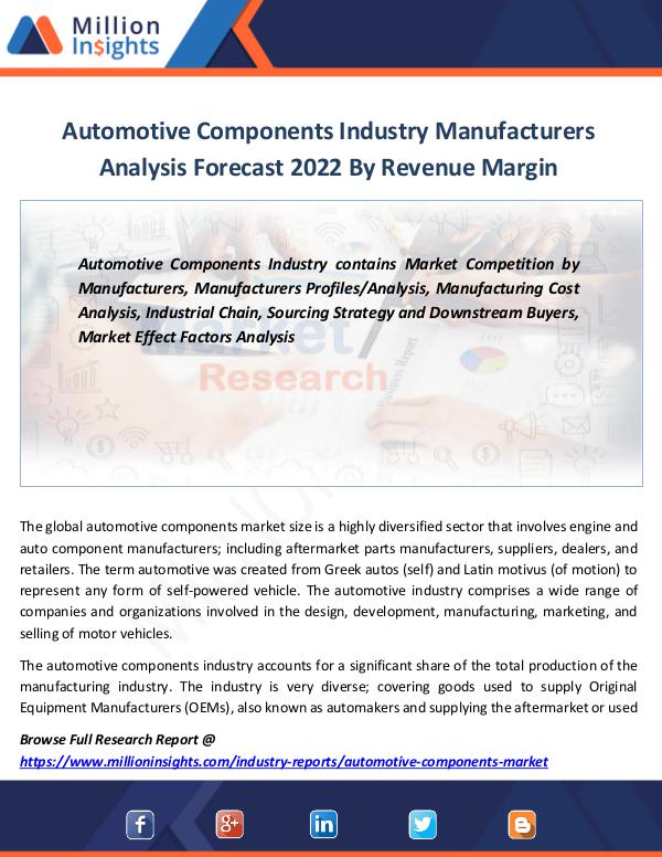 Automotive Components Industry forecast