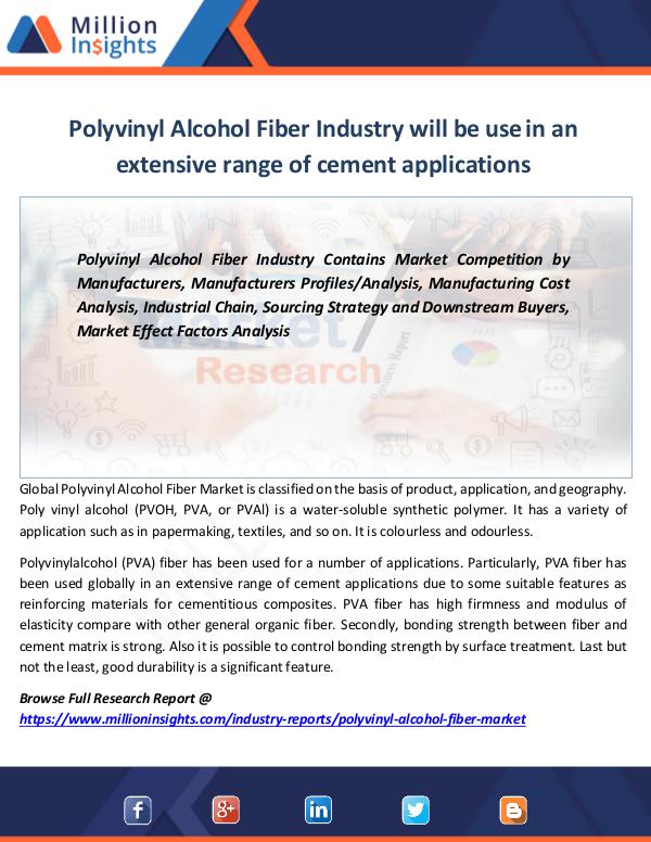 Market Revenue Polyvinyl Alcohol Fiber Market Report