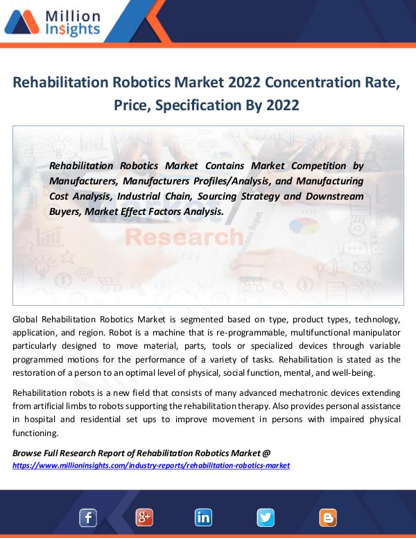 Rehabilitation Robotics Market 2022 Concentration