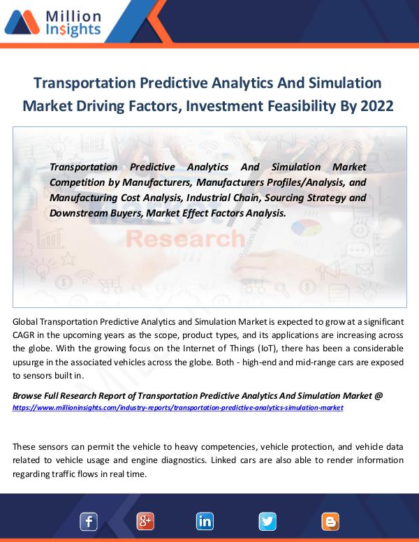 Transportation Predictive Analytics And Simulation