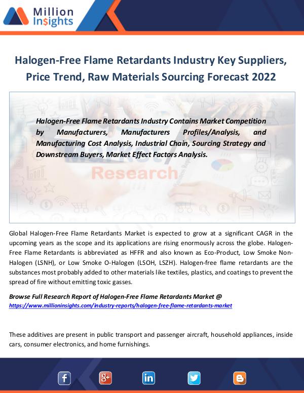 Halogen-Free Flame Retardants Industry Shares 2022