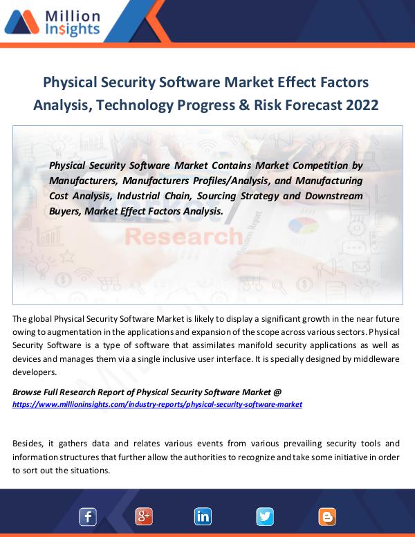 Market Revenue Physical Security Software Market Effect Factors