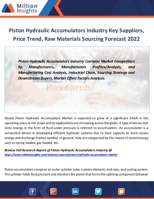 Piston Hydraulic Accumulators Industry Key Players