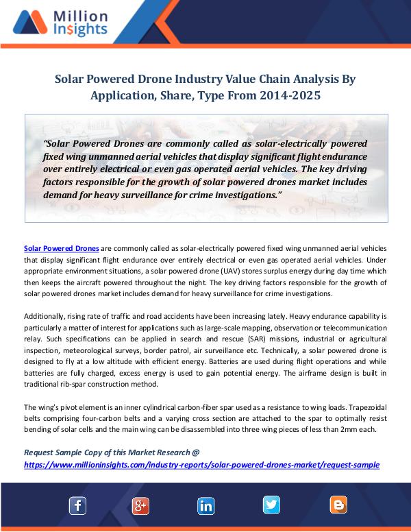 Market Revenue Solar Powered Drone Industry Value Chain Analysis