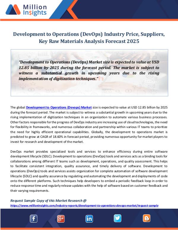 Development to Operations (DevOps) Industry Price