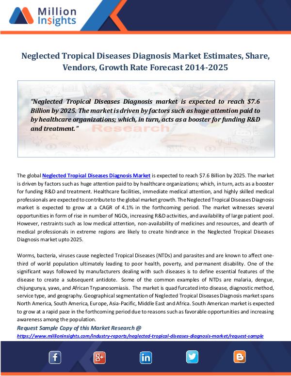 Market Revenue Neglected Tropical Diseases Diagnosis Market