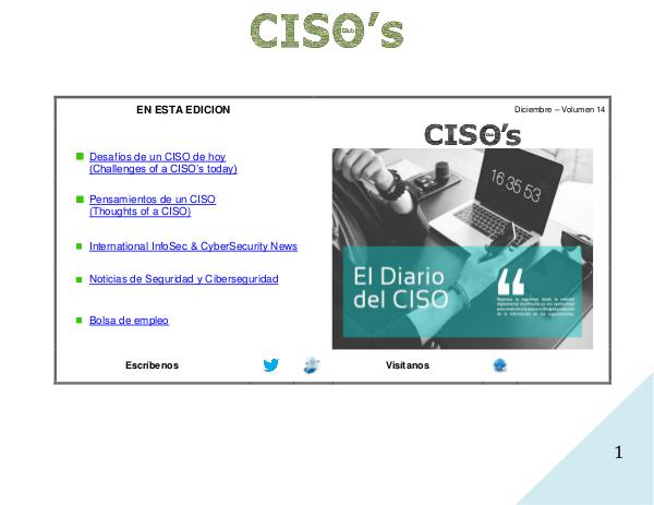 El Diario del CISO Volumen 14