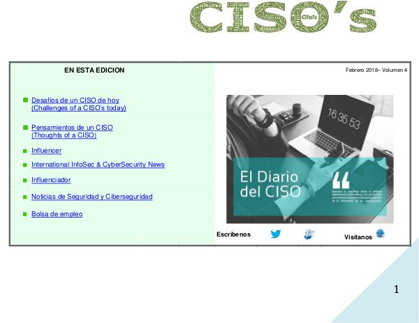 El Diario del CISO Volumen 4 - 2018