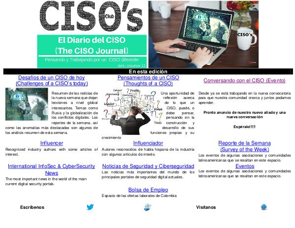 El Diario del CISO (The CISO Journal) Edición  12