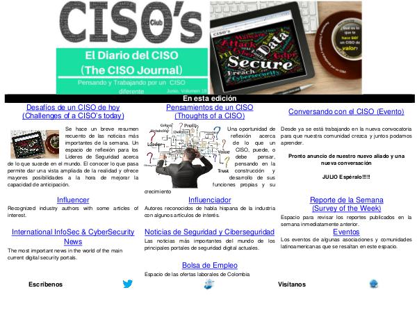 El Diario del CISO (The CISO Journal) Edición 18