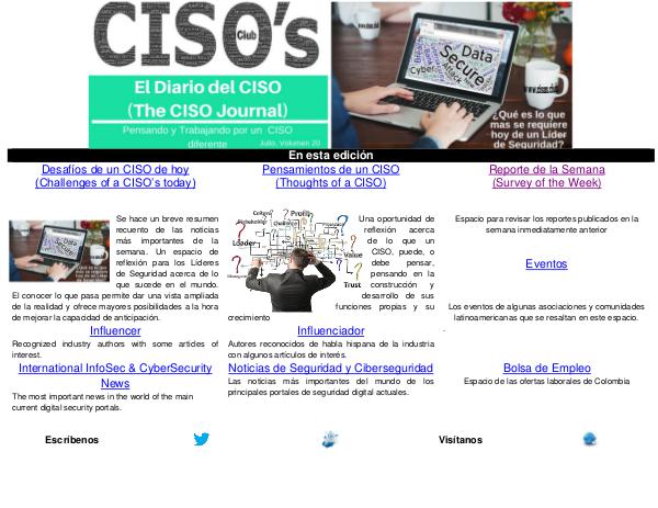 El Diario del CISO (The CISO Journal) Edición 20