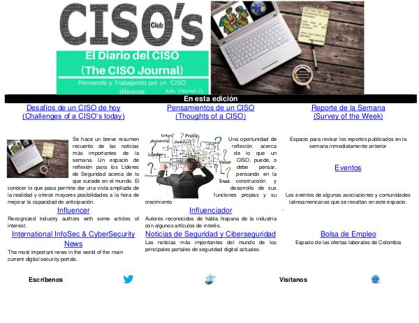 El Diario del CISO El Diario del CISO (The CISO Journal) Edición 21