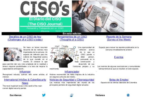El Diario del CISO El Diario del CISO (The CISO Journal) Edición 22