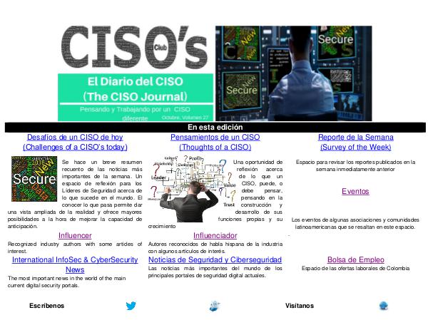 El Diario del CISO El Diario del CISO (The CISO Journal) Edición 27