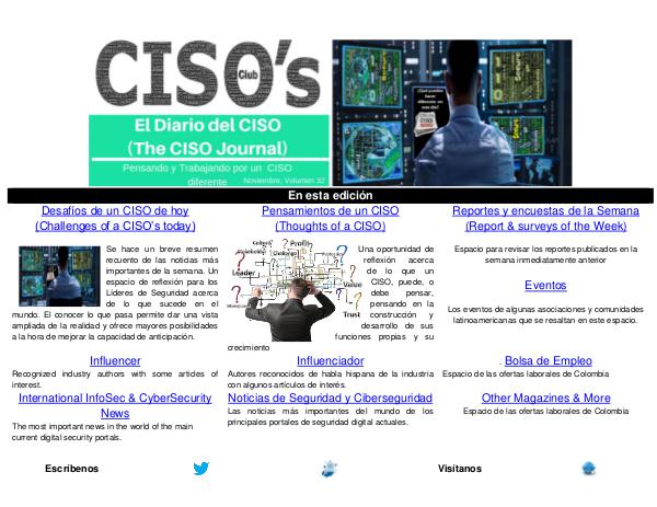 El Diario del CISO El Diario del CISO (The CISO Journal) Edición 32