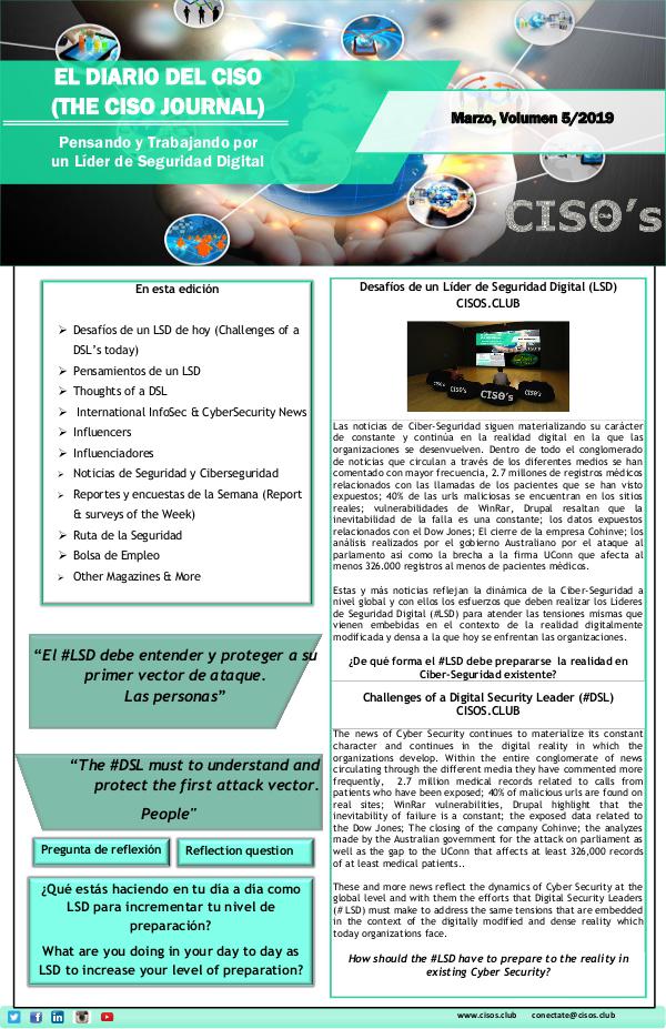El Diario del CISO El Diario del CISO (The CISO Journal) Edición 5
