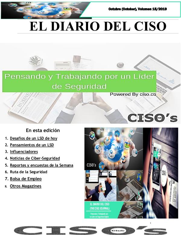 El Diario del CISO El Diario del CISO (The CISO Journal) Edición 15