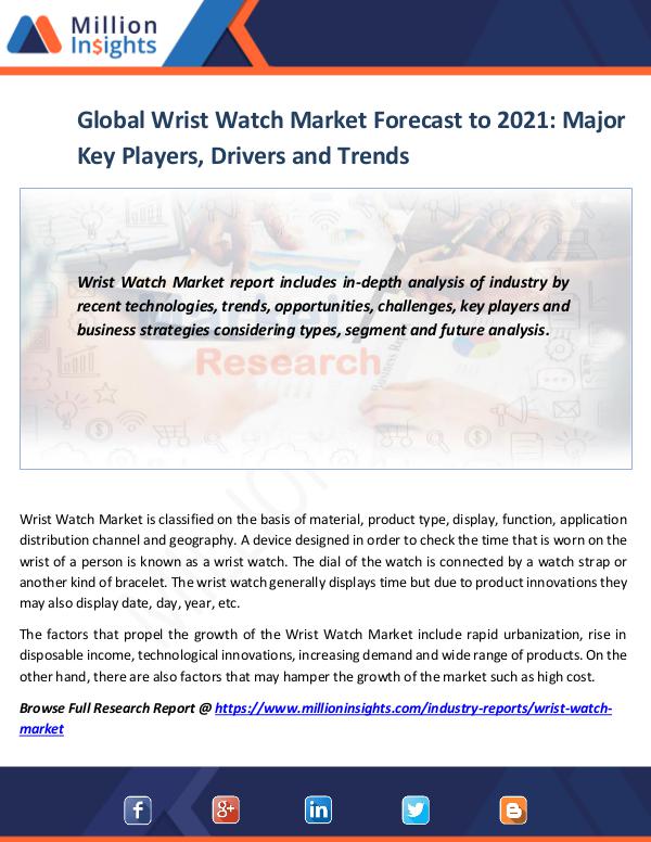 Global Wrist Watch Market